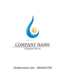 Water wave icon vector illustration design blue  logo