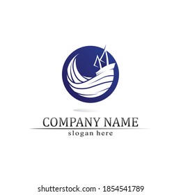 Water wave icon vector illustration design blue  logo