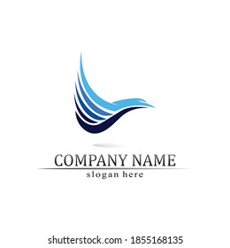 Water wave icon vector illustration design logo