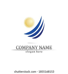 Water wave icon vector illustration design logo