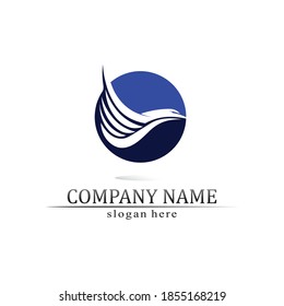 Water wave icon vector illustration design logo
