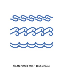 Logo de diseño de ilustraciones de vectores de ondas de agua