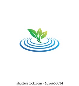 Water wave icon vector illustration design logo