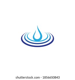 Logo de diseño de ilustraciones de vectores de ondas de agua