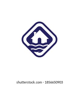 Logo de diseño de ilustraciones de vectores de ondas de agua