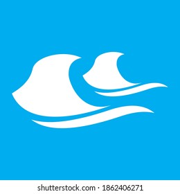 Logo de diseño de ilustraciones de vectores de ondas de agua
