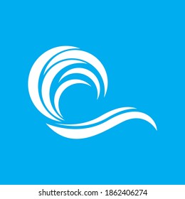 Logo de diseño de ilustraciones de vectores de ondas de agua