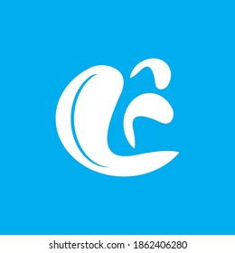 Water wave icon vector illustration design logo