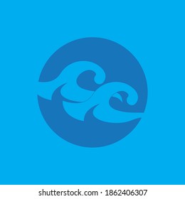 Logo de diseño de ilustraciones de vectores de ondas de agua