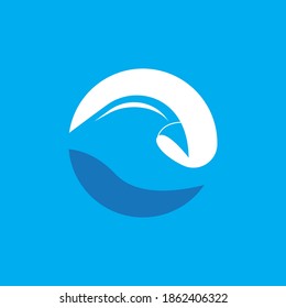 Water wave icon vector illustration design logo