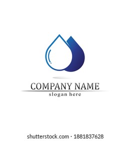 Logo de diseño de ilustraciones de vectores de ondas de agua