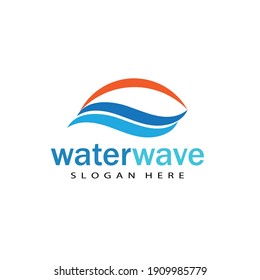 Water wave icon vector illustration design logo