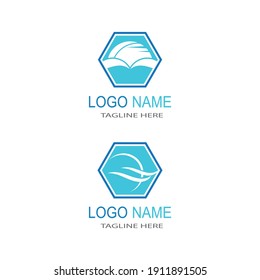 Water wave icon vector illustration design logo