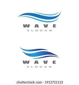 Water wave icon vector illustration design logo