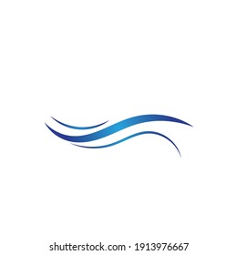 Water wave icon vector illustration design logo