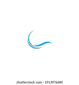 Water wave icon vector illustration design logo