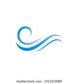 Ilustración vectorial del icono de onda de agua