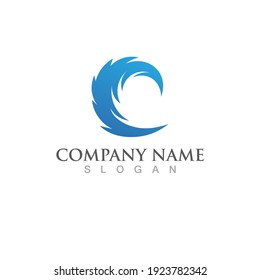 Water wave icon vector illustration design logo