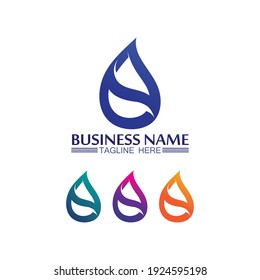 Water wave icon vector illustration design logo