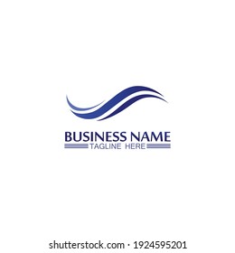 Logo de diseño de ilustraciones de vectores de ondas de agua