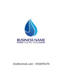 Water wave icon vector illustration design logo