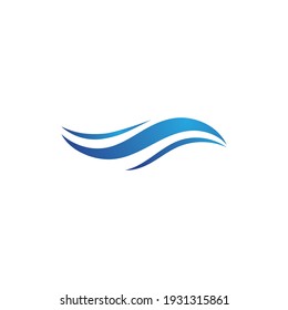 Water wave icon vector illustration design logo