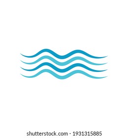 Water wave icon vector illustration design logo