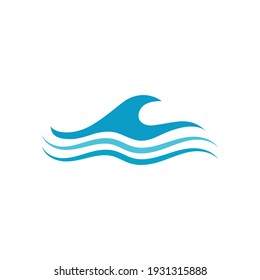 Water wave icon vector illustration design logo