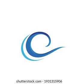 Logo de diseño de ilustraciones de vectores de ondas de agua