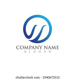 Water wave icon vector illustration design logo