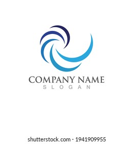 Water wave icon vector illustration design logo
