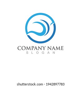 Vektorgrafik-Logo der Wasserwelle