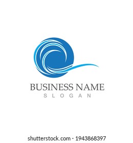 water wave icon vector illustration design template