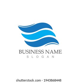 water wave icon vector illustration design template