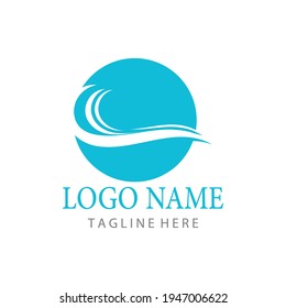 Water wave icon vector illustration design logo