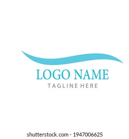 Water wave icon vector illustration design logo