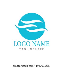 Water wave icon vector illustration design logo