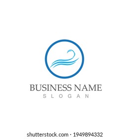 water wave icon vector illustration design template