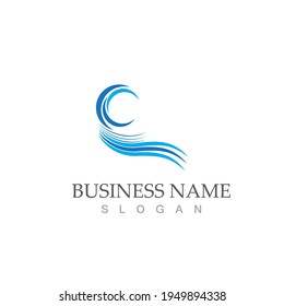 water wave icon vector illustration design template