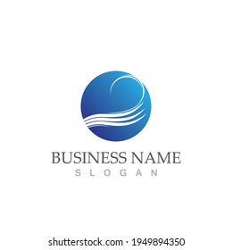 water wave icon vector illustration design template