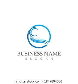 water wave icon vector illustration design template