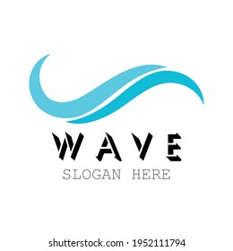Water wave icon vector illustration design logo