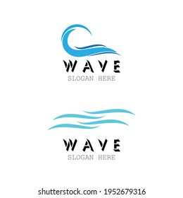 Water wave icon vector illustration design logo
