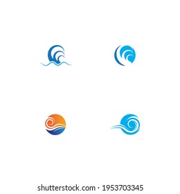 water wave icon vector illustration design template