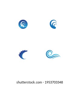 water wave icon vector illustration design template