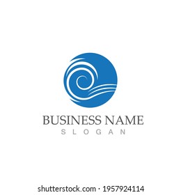 water wave icon vector illustration design template