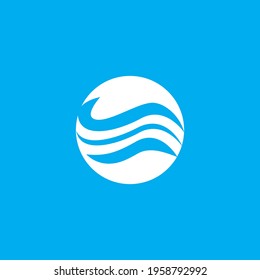 Logo de diseño de ilustraciones de vectores de ondas de agua