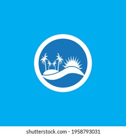 Logo de diseño de ilustraciones de vectores de ondas de agua