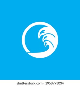 Water wave icon vector illustration design logo
