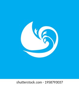 Logo de diseño de ilustraciones de vectores de ondas de agua